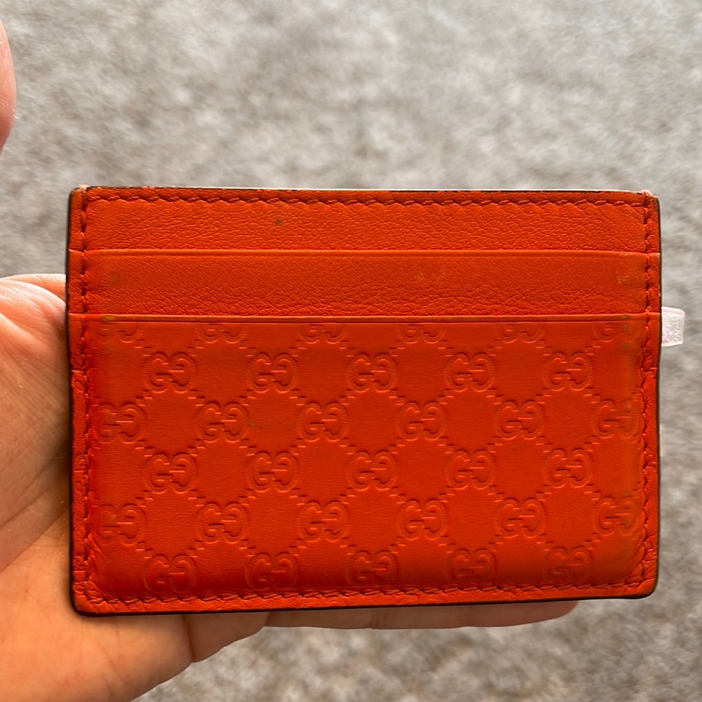 Gucci card holder orange